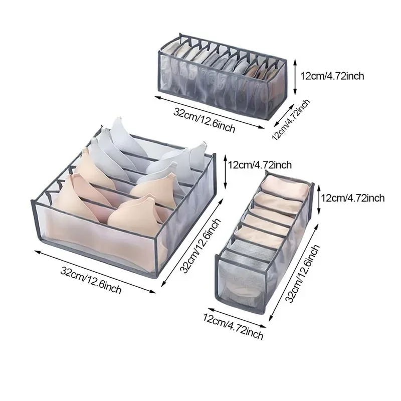 Folding Storage Pouch Laundry Organizer in The Closet Underwear Drawers Storage Bedroom Cabinet Socks Bra Storage PantsOrganizer