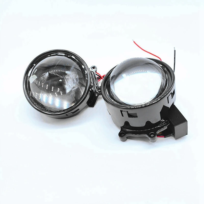 2 Pcs Devil Eyes Light For Cars 12V LED Auto Car Motorcycle Mini Projector Lens Lamp With 21 Light Modes