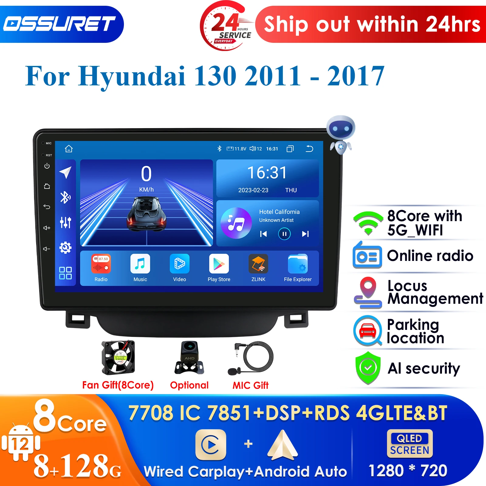 

Carplay 4G 9'' 7862 DSP 2din Android Car Radio for Hyundai I30 I 30 Elantra GT Multimedia Video Player Autoradio Stereo HeadUnit