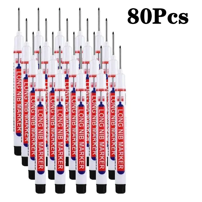 5-100 Stuks 20mm Diep Gat Lange Nib Hoofd Markers Voor Metalen Perforeren Pen Waterdichte Badkamer Houtbewerking Decoratie multifunctionele