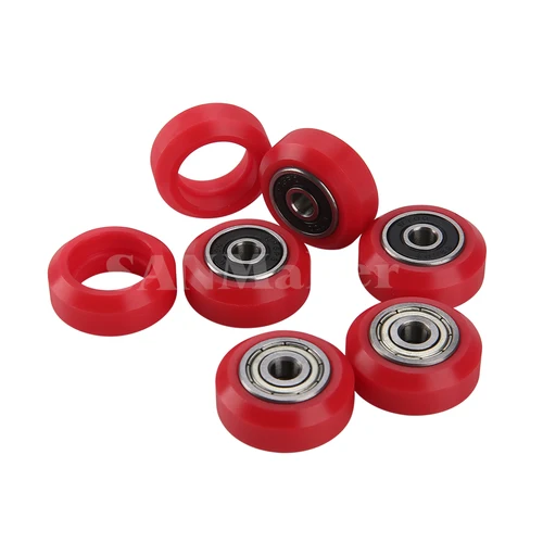 Imagen 2 del producto Ruedas de polea POM, piezas de impresora 3D, fuente de apertura de rueda, mejora de rodamiento de alta velocidad 625ZZ 625RS, engranaje tensor para Ender 3, 8 Uds.