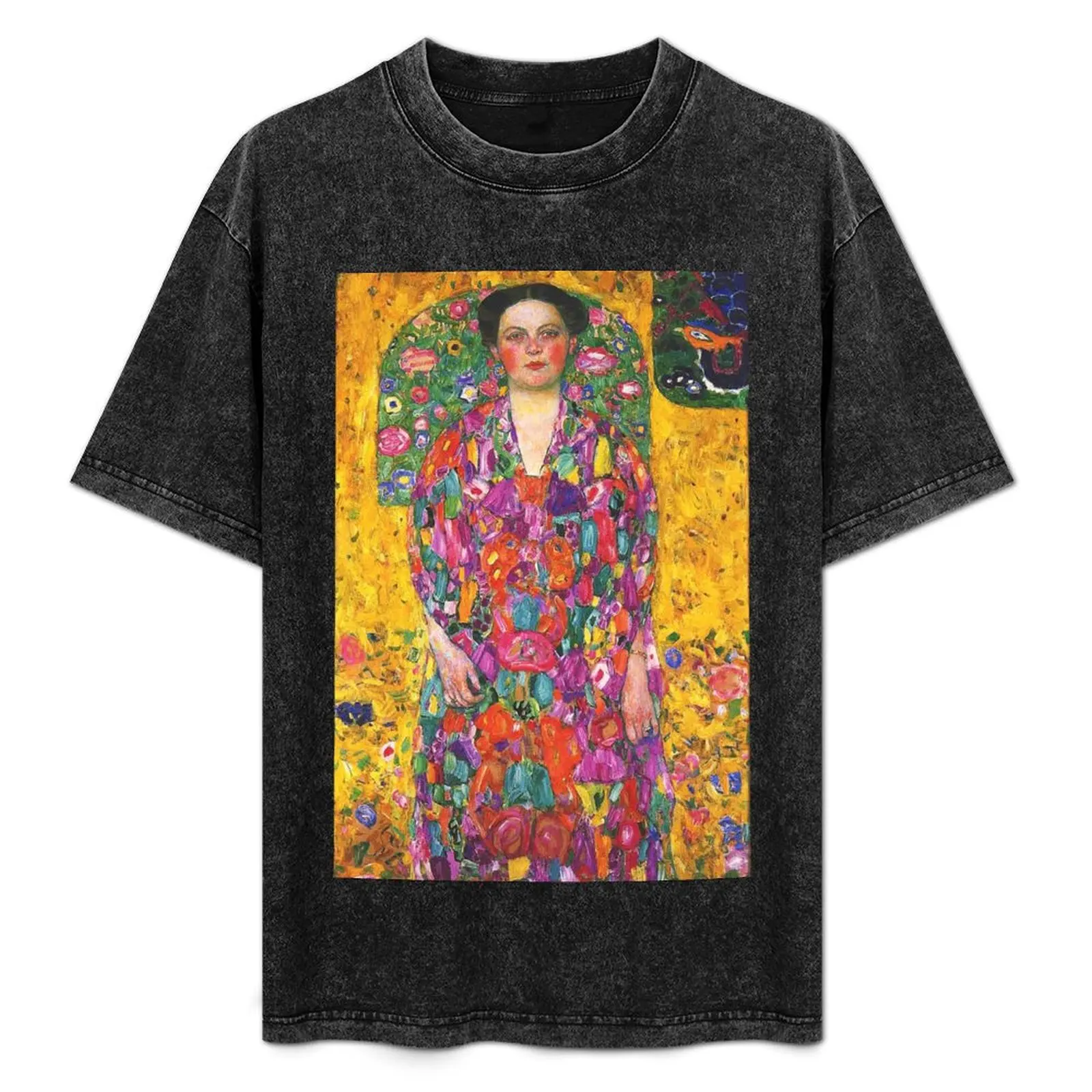 HD Portrait Of Eugenia Primavesi, by Gustav Klimt 1913 HIGH DEFINITION T-Shirt man clothes customs T-shirts for men cotton