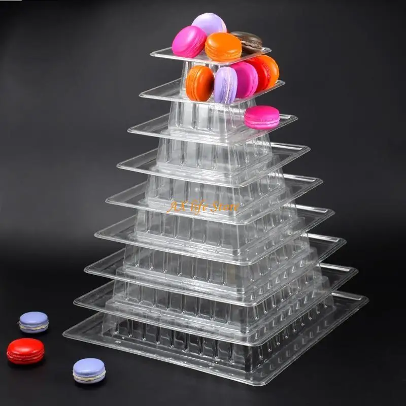 

J2HA Macarons Tower Stand Square Macarons Holder Cake Stand Cupcake Dessert Stands