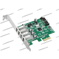 5Gbps 4 Ports USB 3.0 Hub To PCI-E PCIe 1X Expansion Riser Card with SATA Power Connector UPD720201