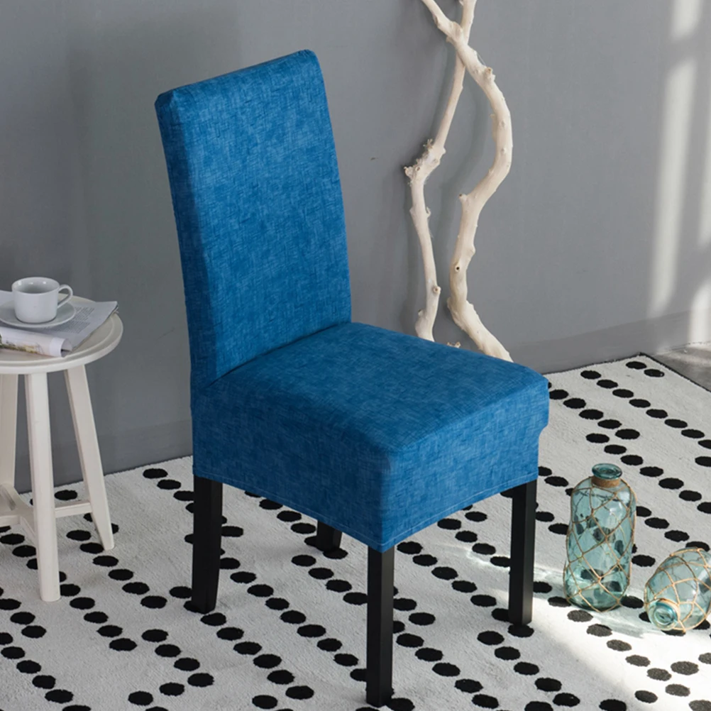 

4Pcs Elastic Chair Covers Stretchy Polyester Protective Seat Case Removable Fit Dining Banquet Folding Chairs Dark Grey