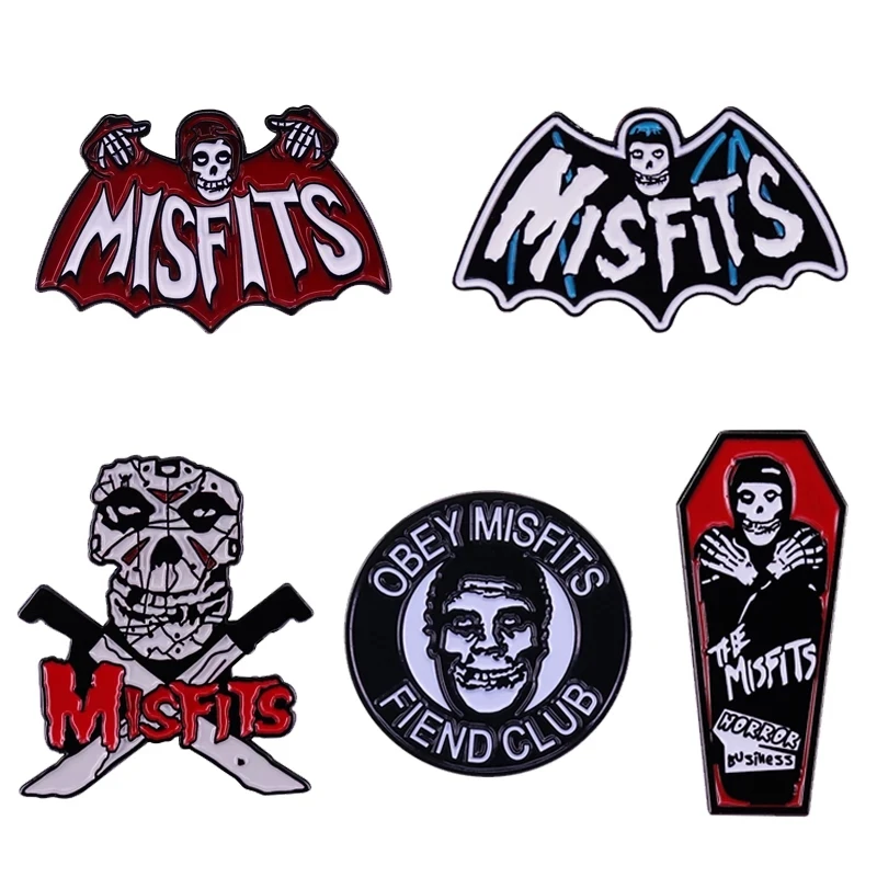 Misfits Rock Band Enamel Pin Lapel Pin for Clothes Brooches on Backpack Briefcase Badge Jewelry Decoration Gifts for Friend