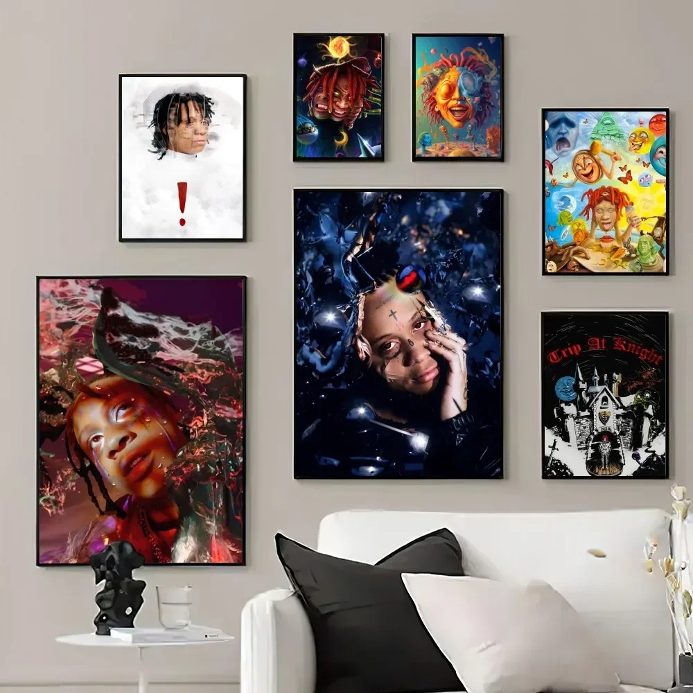 Trippie Redd Canvas Art Print  Modern Rapper Wall Decor for Living Room Home Decoration  Small Size Poster