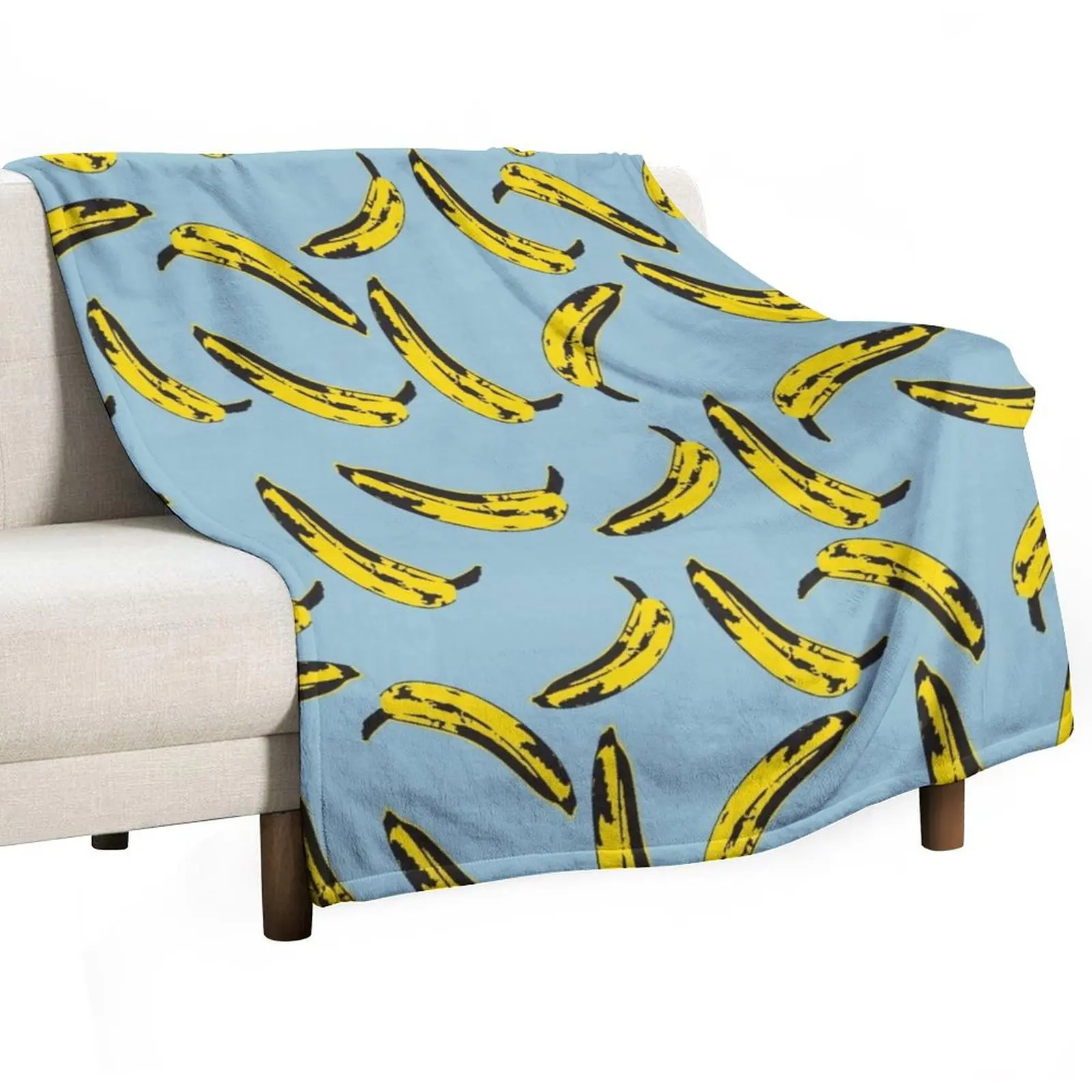 Andy Warhol Bananas Throw Blanket decorative Flannels Blankets