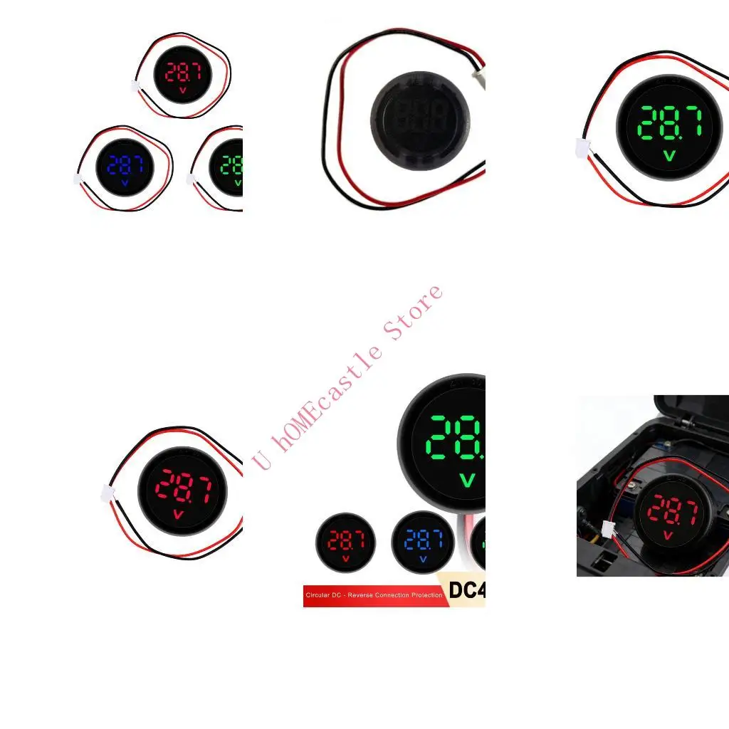 63HF Compact ABS Digital Voltmeter 2 Wire Connection Measurement Meter