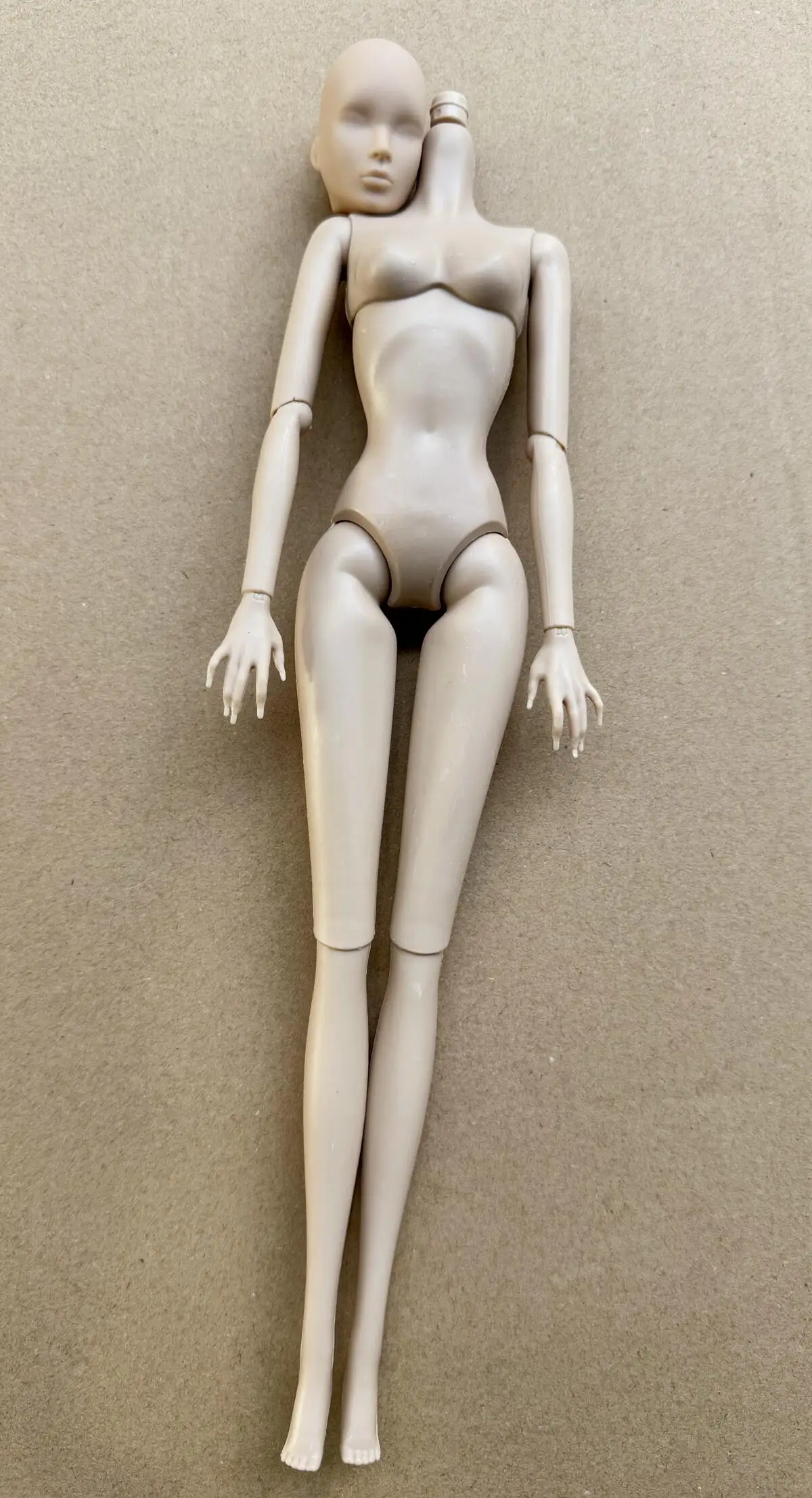 1/6 Super Model Doll Figures Joints Movable Solid Doll 30cm Blank Doll Head Make Up Practice DIY Doll Playing Parts