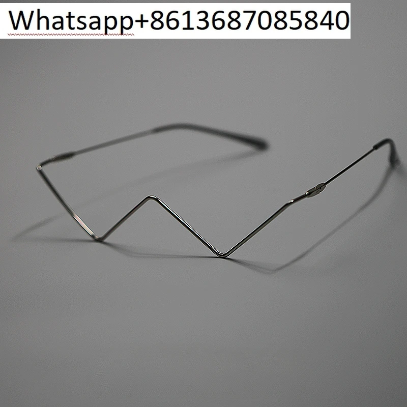 ins V-shaped small wire glasses are trendy and fashionable decoration