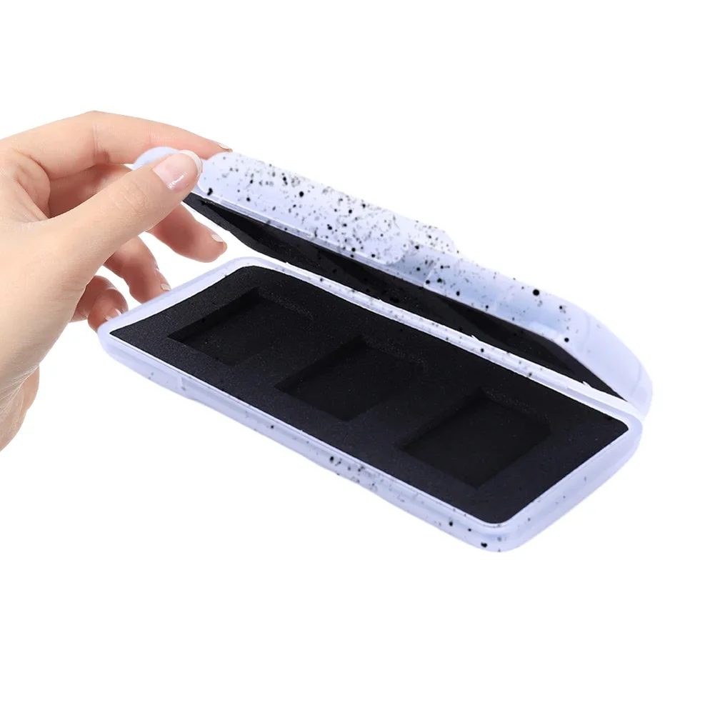 6 in 1 Clear SD Card Protector Holder EVA Foam Anti-Static Plastic Memory Card Protecter Box Portable Storage Box for 6 SD Cards