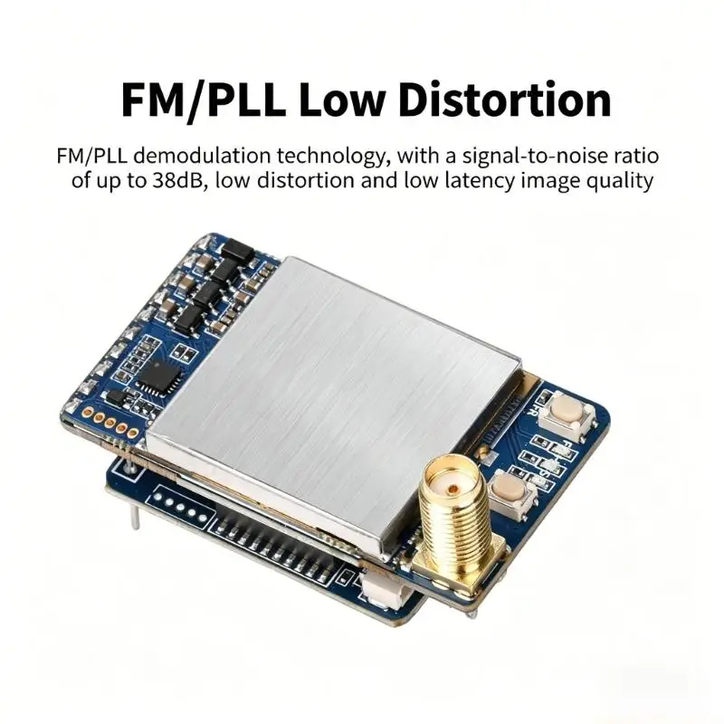 VRX-75D 7.2GHz Video Receiver Module 6.1-7.2GHz FPV Adjustable for FPV Goggles Monitoring Accessories