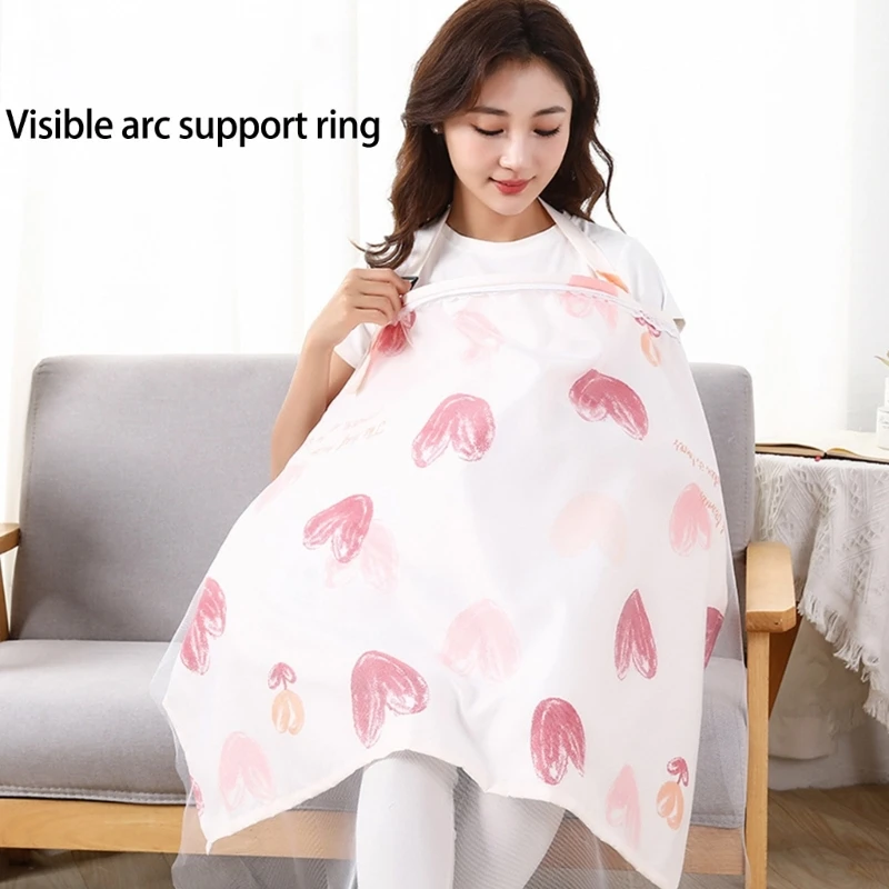 Breastfeeding Cover Breathable Privacy Apron for Mom Breastfeeding Toddlers Newborns Nursing Cover Stroller Pram Cover