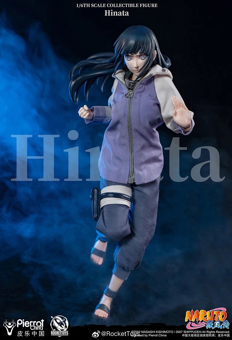 RocketToys ROC-006 1/6 Scale Naruto Shippuden Hyuuga Hinata PVC 26CM PVC Anime Action Figures Soldier Model Collection Toy