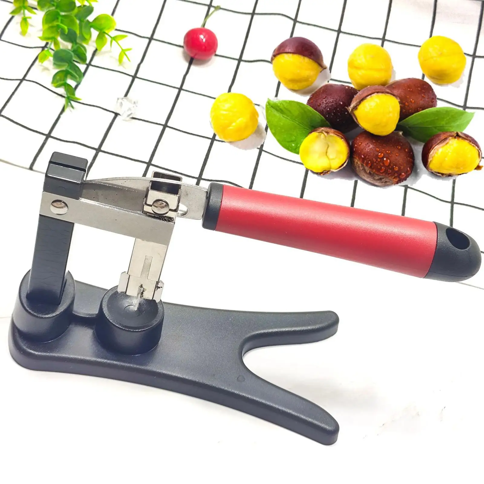 Chestnut Opener Tool Stainless Steel Press-Type Ergonomic Kitchen Gadget Metal Chestnut Opener For Walnut Nut Fruit Autumn