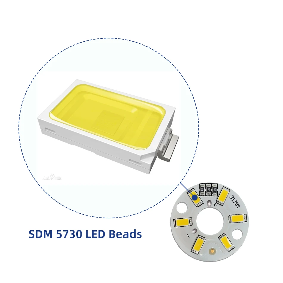 Günstige 10 Stück LED-Lichtplatine 5 V 3 W 6 LEDs SMD5730 runde Glühbirne Lampenquelle Durchmesser 31 mm Rot/Grün/Blau/Gelb/Warm/Weiß/Neutrale Lichter – Detail 6