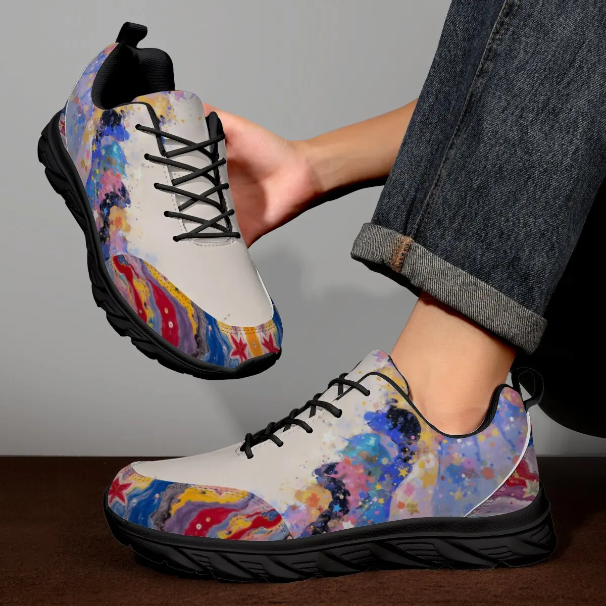 تخصيص أحذية العلامة التجارية الراحة الانزلاق على الذكور عادية في الهواء الطلق تنفس أحذية المشي غير رسمية هالوين الرجال اليقطين أحذية رياضية