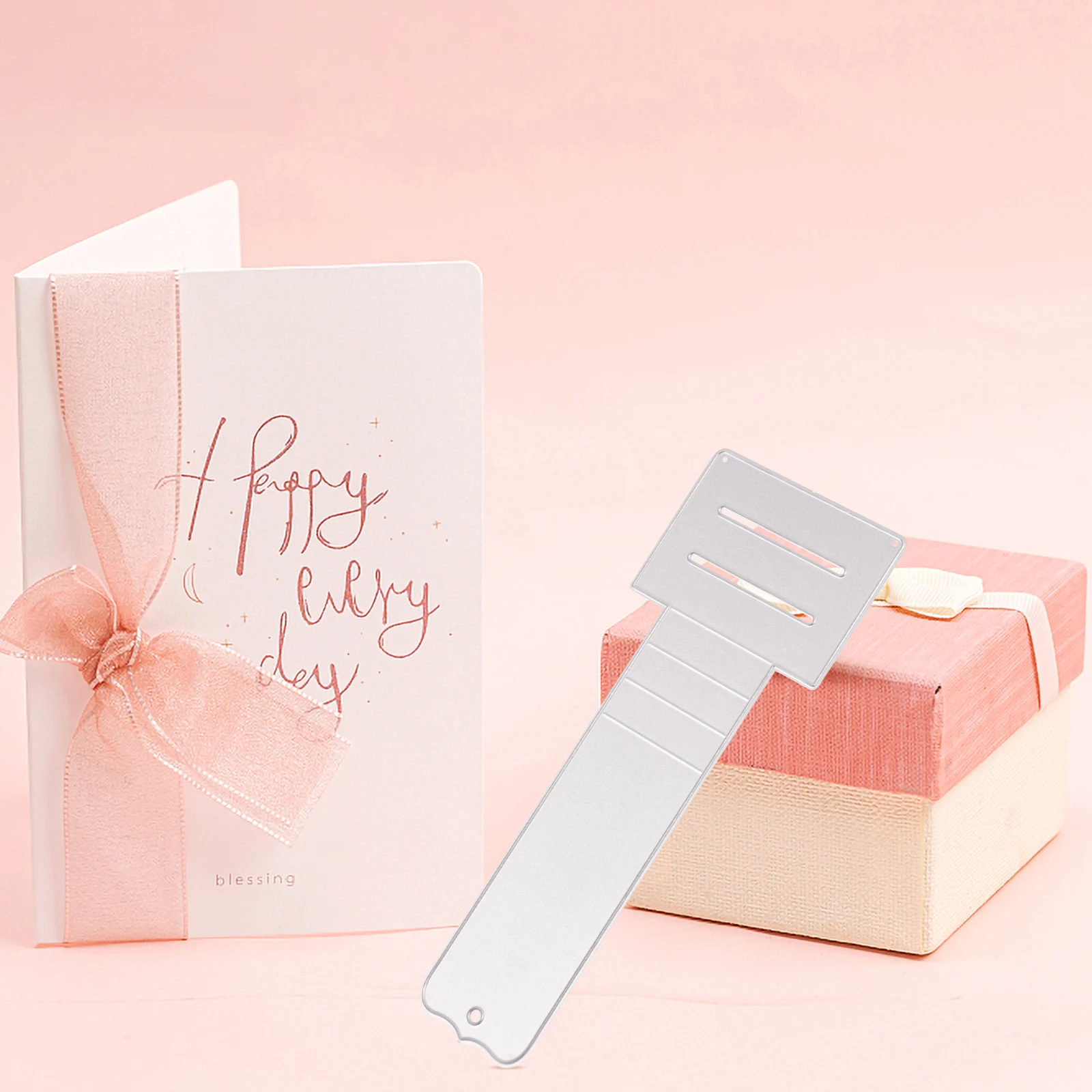 

Metal Card Cutting Die Push pull Mechanism Silver Scrapbook Photo Album DIY Embossing Template Decorative Paper Crafts