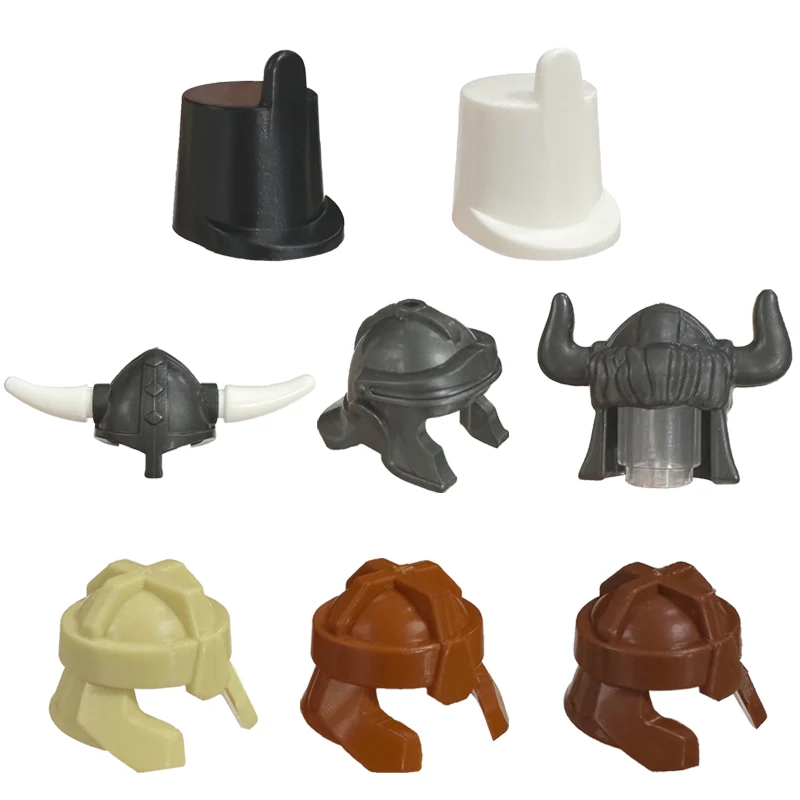 Medieval Soldiers Knights Figure Accessories Building Block Shield Guardian Axe Sword Spear Warrior Armor Assembly Brick Toy E04 view 6