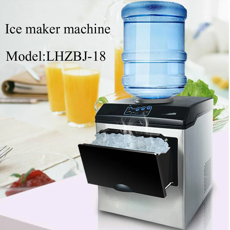 Bullet Shaped Electric Ice Maker Portable Household Kitchen Machine With Ice Basket & Ice Spoon For Home Daily Beverage Making