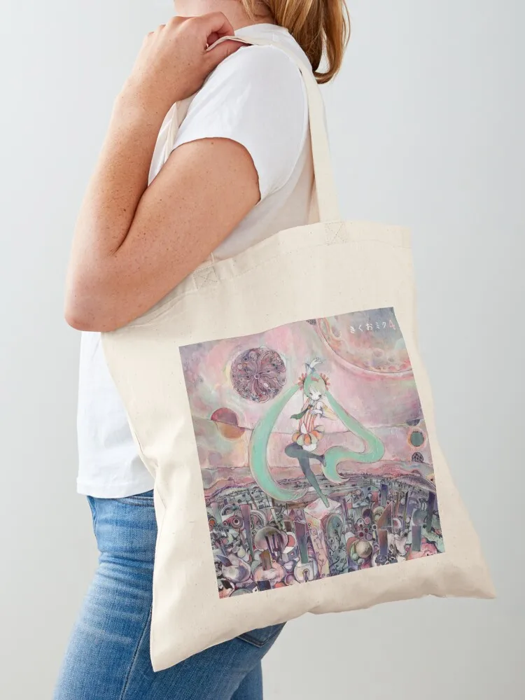 

Kikuo Anime Japan Music Fashion Tote Bag Shopping bags reusable grocery bags cloth bag woman shopping bags foldable
