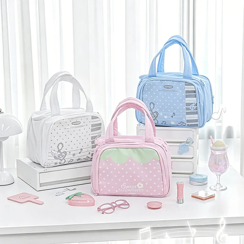 Bunte, multifunktionale Make-up-Tasche mit großem Fassungsvermögen, mehrere Fächer zur Aufbewahrung, Sommer, neue süße, niedliche Damen-Umhängetasche – Detail 4