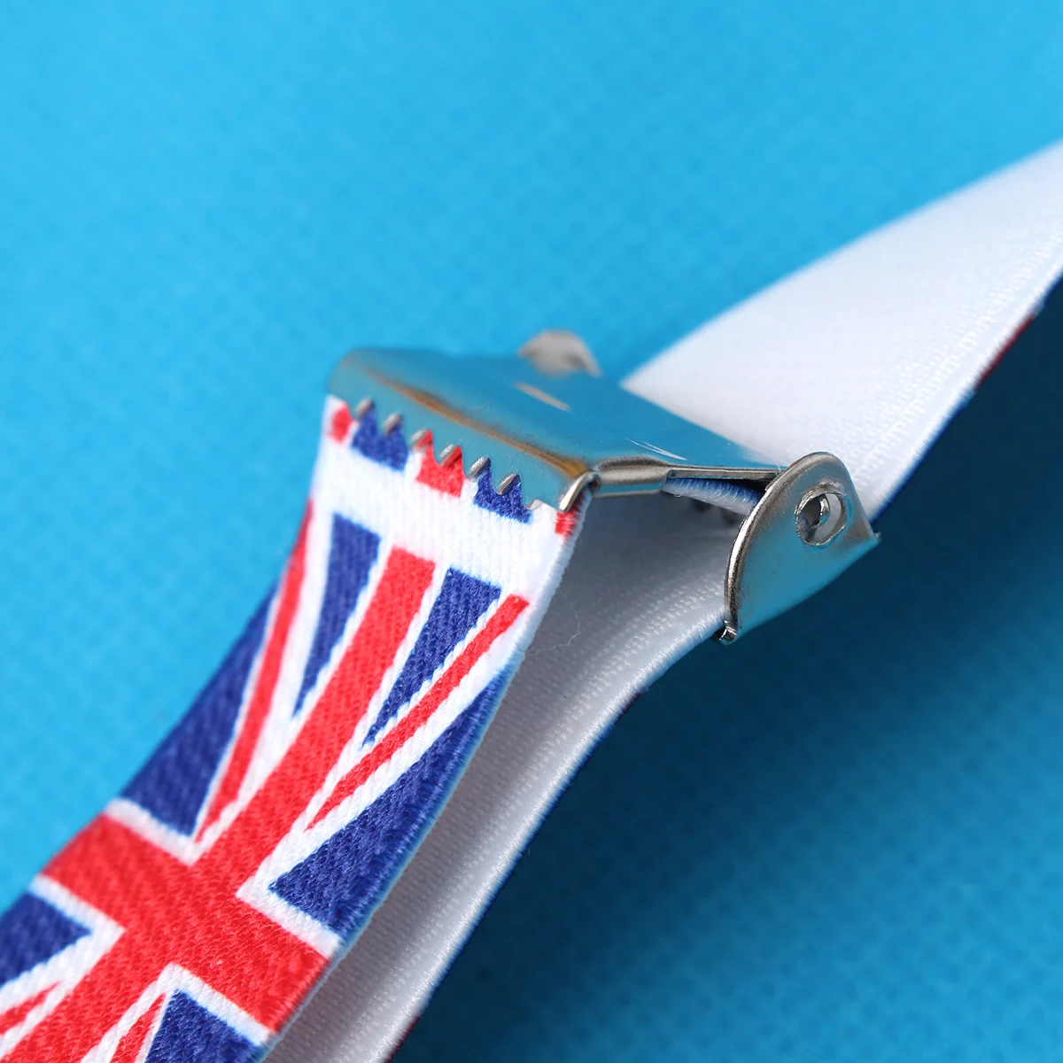 علم المملكة المتحدة مطبوعة حمالات مرنة قابلة للتعديل على شكل حرف Y مشبك على الأقواس للرجال والنساء عقد آمن للارتداء اليومي غير الرسمي #1