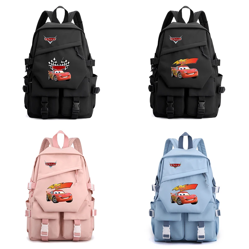 

Disney Pixar Cars Lightning McQueen Women's men's Backpack Boys Girls Kids School Bags Teenagers Travel Mochila Escolar