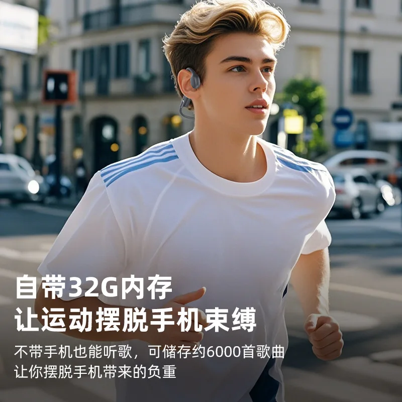 

2025 hot sale Cross-border bone conduction bluetooth headset wireless non-in-ear noise reduction sports swimming headset NANK So