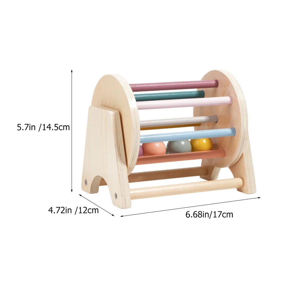 Wooden Textile Drum Educational Montessori Learning Early Development Activity Colorful Rolling Drum Sound Sensory Plaything