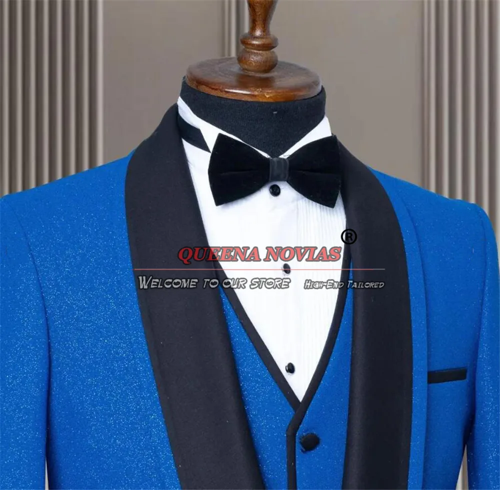 Trajes elegantes Burdeos para Hombre, chaqueta con solapa negra, chaleco y pantalones, esmoquin Formal de boda, ropa de novio a medida, 3 piezas