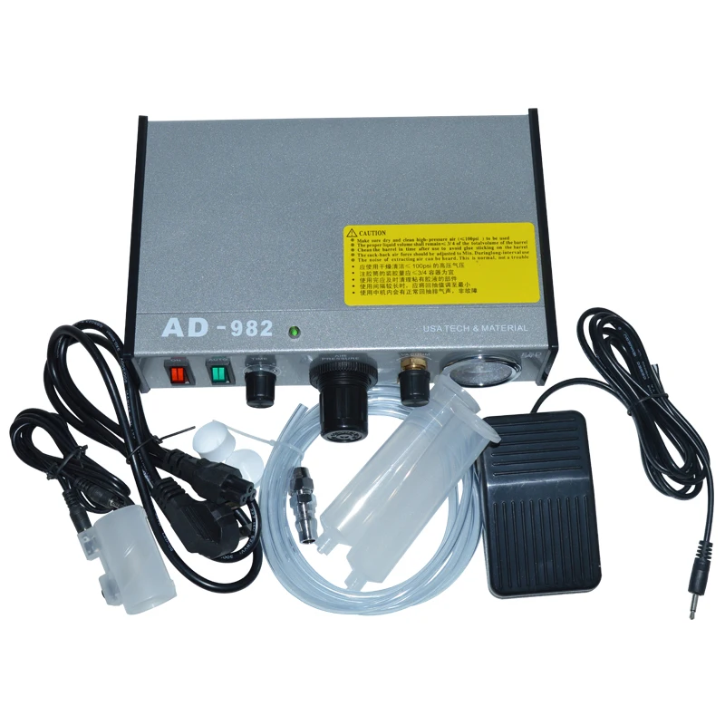 220V AD-982 Semi-Auto Glue Dispenser PCB Solder Paste Liquid Controller Dropper Fluid Glue Splitter Tools Machine