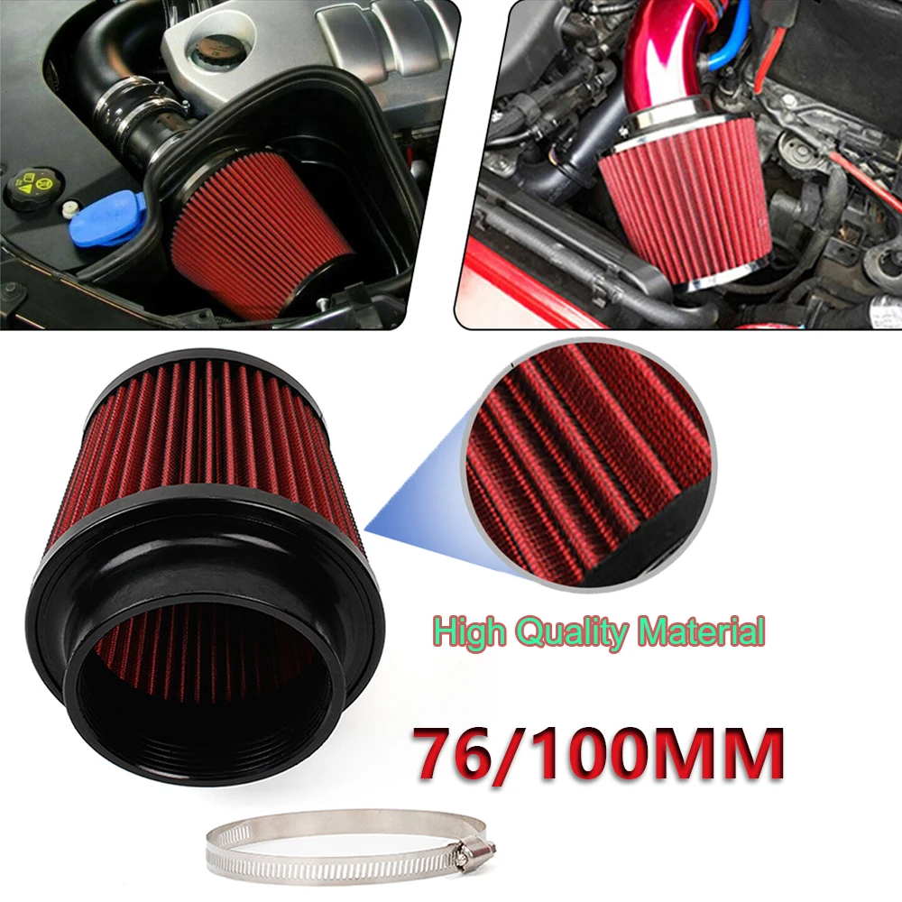 

Универсальный автомобильный воздушный фильтр, аксессуар для авто, модифицированный фильтр-грибок, высокопроизводительный впускной фильтр для холодного воздуха, очиститель воздуха 3''/4'' ​ ​