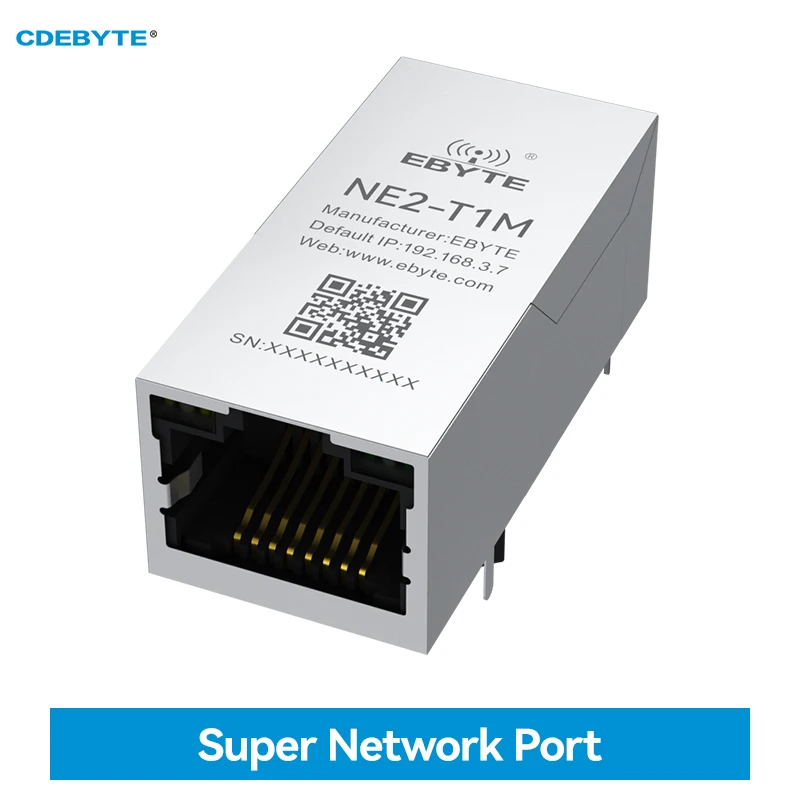 Ethernet Super Netword Port TTL Serial to RJ45 CDEBYTE NE2-T1M 2 Socket Small Size Bulid in PHY Fit PCB Board Modbus TCP to RTU