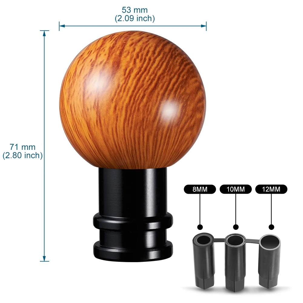 Mahogany Wood Grain Aluminum Gear Shifter Knob Universal Manual/Automatic Transmission Vehicle New Car Interior Accessories