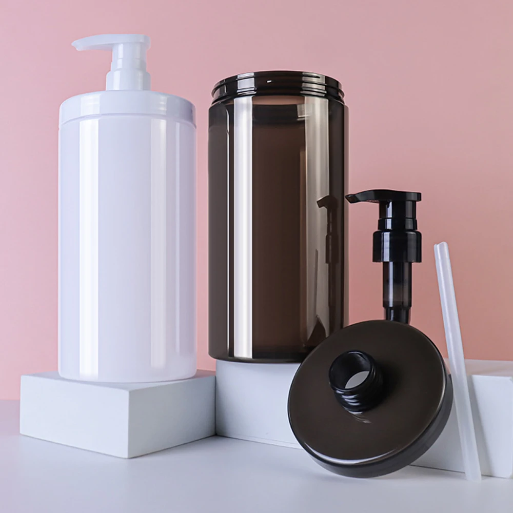 Bouteilles à pompe en plastique de 300/1200ML, conteneurs distributrices de shampoing, après-shampooing, de lavage du corps, de Lotion rechargeables pour salle de bain