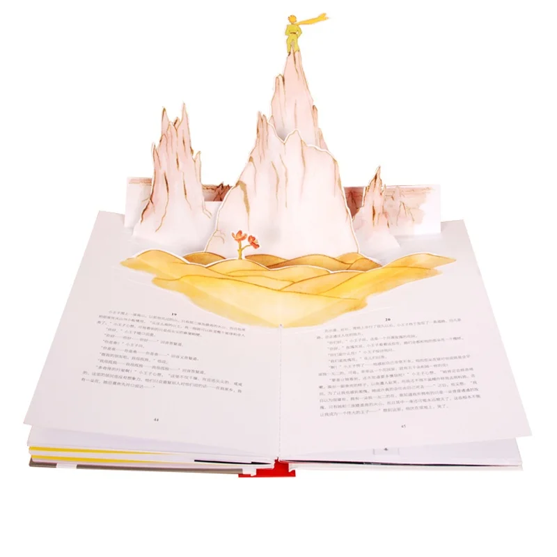 The Little Prince 3D Pop-up Book, Fairy Tale Storybook, edição de capa dura, livro de imagens para crianças e adultos, Novo