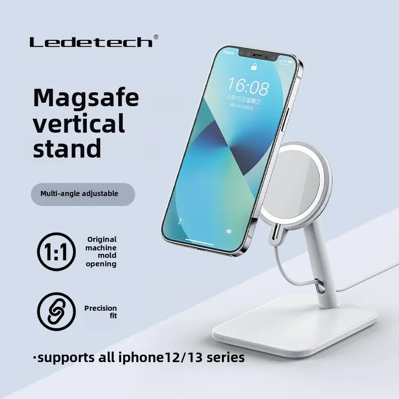 

Магнитная подставка для телефона Magsafe с беспроводным зарядным устройством для телефонов Apple 12+ — настольная подставка с быстрой зарядкой