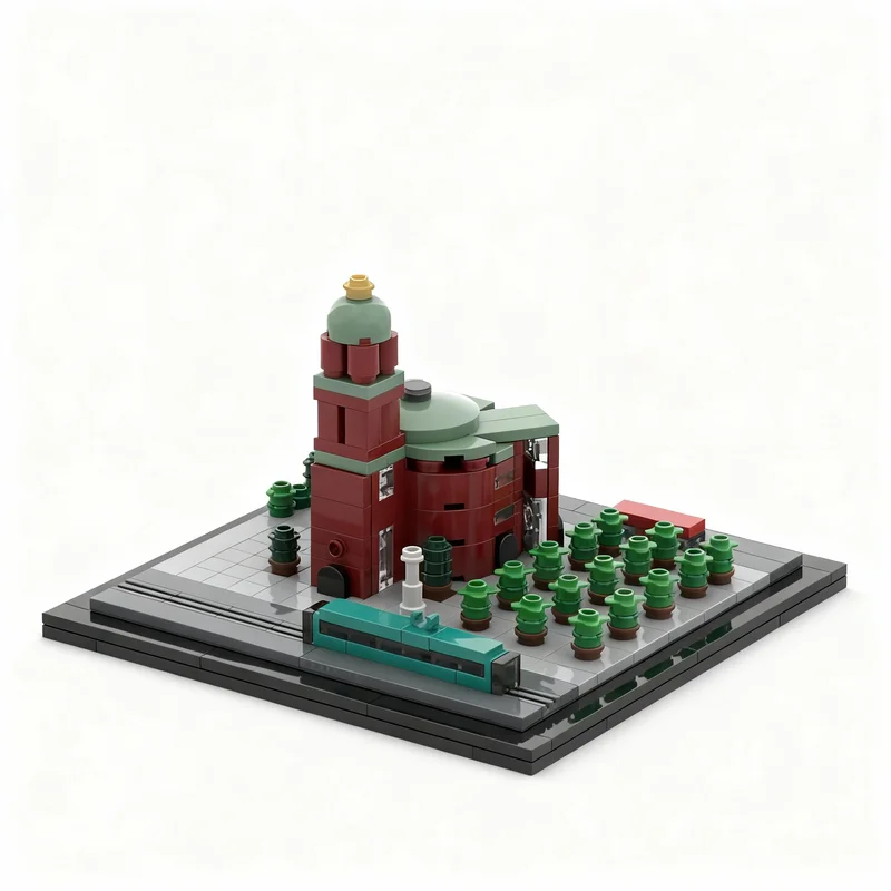 

330 деталей MOC: Архитектурная модель собора Павла, конструктор, игрушка для сборки, рождественский подарок, творческая идея, развивающая игрушка, подарок на день рождения