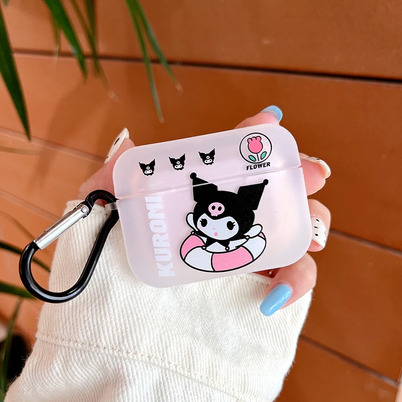 Korea Cute Sanrio Silicone Matte Soft Earphone Case For Airpods Pro Hello Kitty Cat Kuromi Protective Cover For Airpods 1 2 3rd