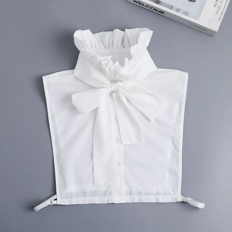 High Collar for Womens Detachable Stand Collar Blouse Half Shirt Ruffled Decorative Sweater False Collar Top Clothing Accessory