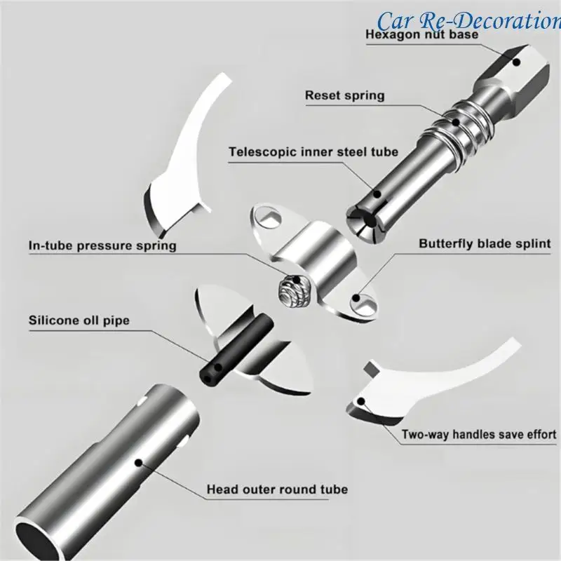 

R58D Grease Guns Adapter Fitings Quick Connection Coupler для эффективной смазки