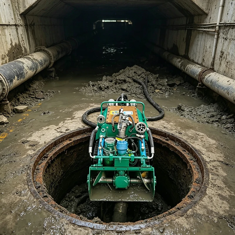 Heavy‑Duty Municipal Project Desilting Robot Tracked Underwater Dredging Machine For Sewer River Silt Sand Removal