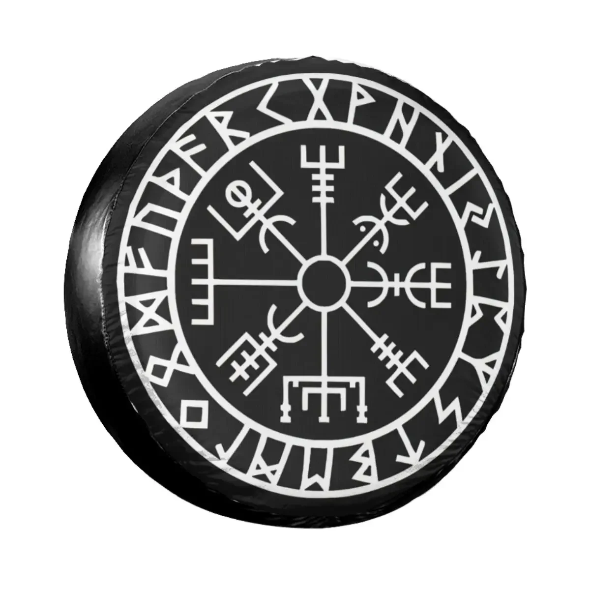 Viking Symbol Nordic Compass Spare Tire Cover for Jeep Mitsubishi Pajero Nautical Camper Car Wheel Covers 14