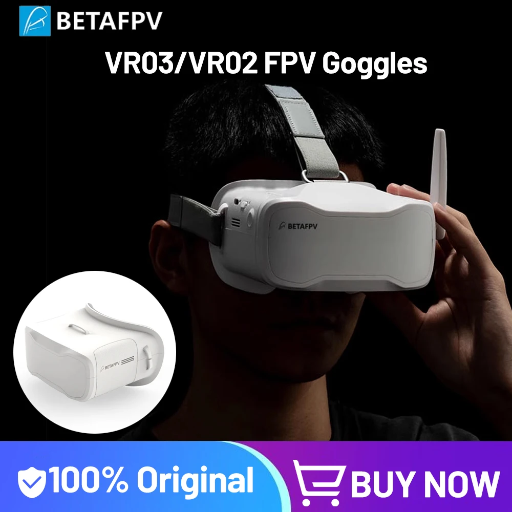 

BETAFPV VR03 48CH with DVR Recording FPV Goggles VR02 4.3inch 800*480px HD LCD Built-in 2000mAh Battery for RC FPV Drones Model