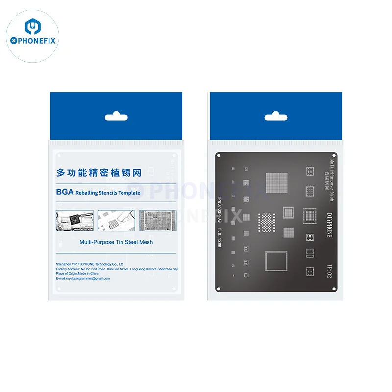 DIYPHONE LCD Screen Display IC Protection BGA Reballing Stencil for iPhone 11 12 Mini 13 14 15 Pro Max LCD IC Solder Steel Mesh