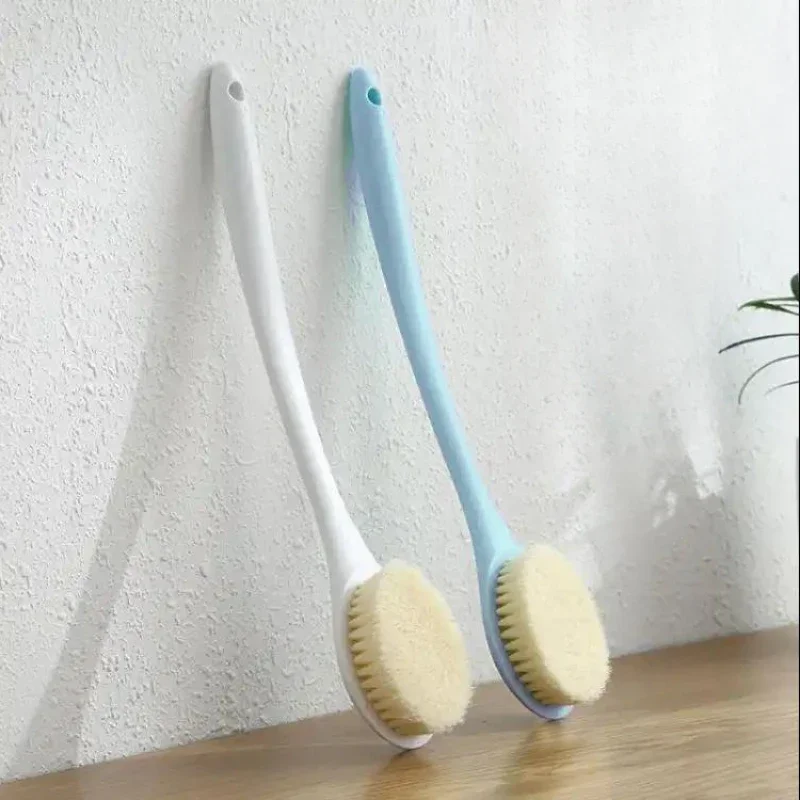 

Long Handle Soft Nylon Bristle Scrub Brush for Bath - Efficient Dead Skin Removal Back Scrubbing Shower Brush