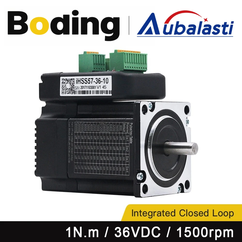

Aubalasti JMC 2Phase Nema23 1N.m 0-1500rpm Hybrid Integrated Closed Loop Stepper Servo Motor Driver 36VDC iHSS57-36-10 for CNC