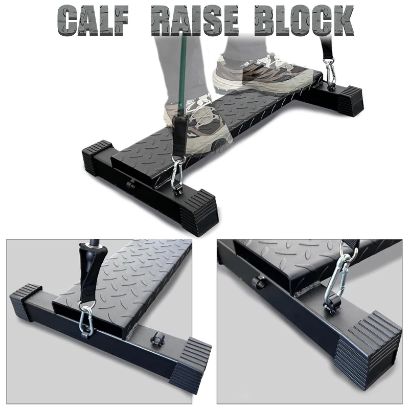 Upgraded Calf Raise Bar for Home Gym, Anti-Slip Foot Stretch Platform, Wide Calf Raise Machine for Squats and Stretching